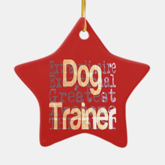 Dog Trainer Keramik Ornament (Hinten)