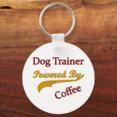 Dog Trainer mit Kaffee Schlüsselanhänger (Vorderseite)