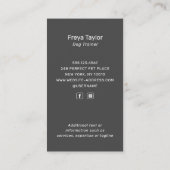 Dog Trainer Niedlich Puppy Pet Stilvoll einfach, m Visitenkarte (Rückseite)