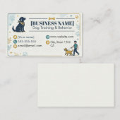 Dog Trainer & Pet Behavior Professional  Visitenkarte (Vorne/Hinten)