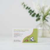 Dog Trainer Pet Business Naughty Samoyed Visitenkarte (Stehend Vorderseite)