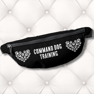 Dog Trainer Schwarz-weiß Paw Print Bauchtasche