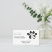 Dog Trainer | Sitter | Niedliche Doggie Sitzen Visitenkarte (Stehend Vorderseite)