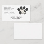 Dog Trainer | Sitter | Niedliche Doggie Sitzen Visitenkarte (Vorne/Hinten)