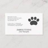 Dog Trainer | Sitter | Paw Print Visitenkarte (Vorderseite)