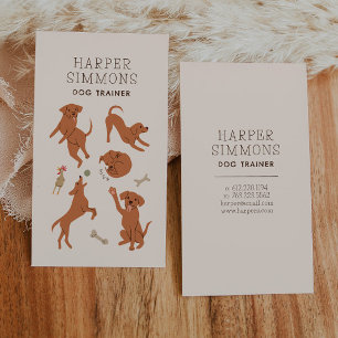 Dog Trainer spielerisch Puppy Business Card Visitenkarte