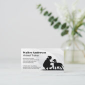 Dog Trainer | Tierdienste Visitenkarte (Stehend Vorderseite)