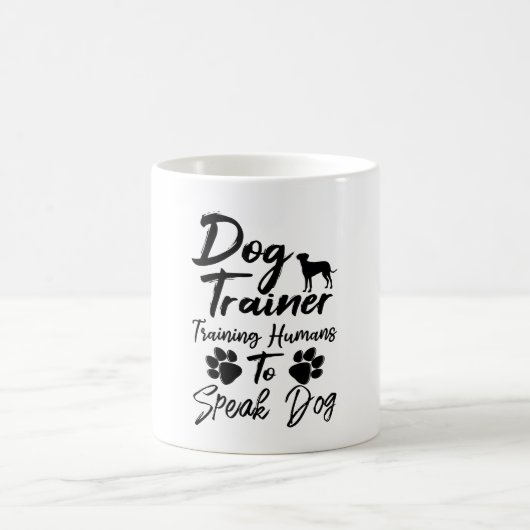 Dog Trainer trainieren Menschen zu sprechen Hund Kaffeetasse (Mittel)