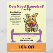 Dog Trainer Training Active Terrier Coupon Ad Flyer (Vorne)