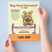 Dog Trainer Training Active Terrier Coupon Ad Flyer (Hand)