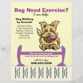 Dog Trainer Training Active Terrier Teer Sheet Flyer (Vorne)