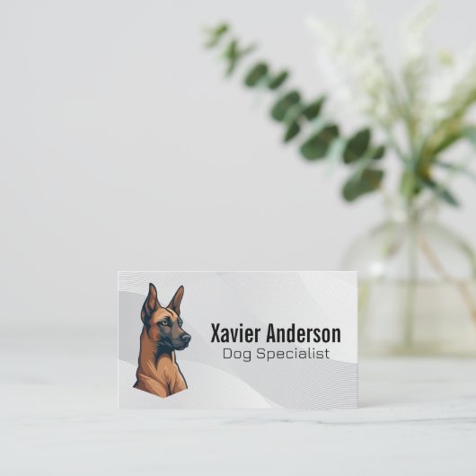 Dog Trainer und Tierdienste Visitenkarte (Stehend Vorderseite)