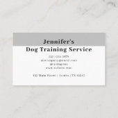 Dog Trainer Whimsical Funny Black Dog Visitenkarte (Rückseite)