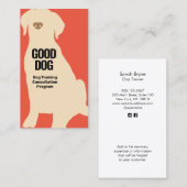 Dog Trainer Yellow Labrador Business Card Visitenkarte (Vorne/Hinten)