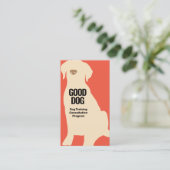 Dog Trainer Yellow Labrador Business Card Visitenkarte (Stehend Vorderseite)