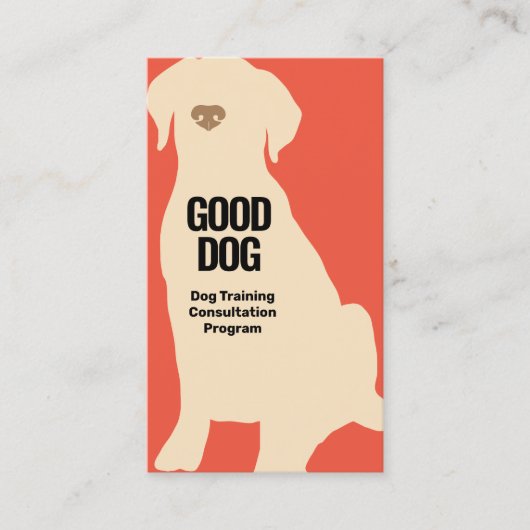 Dog Trainer Yellow Labrador Business Card Visitenkarte (Vorderseite)