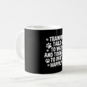 Dog-Trainer-Zitat Kaffeetasse (Vorderseite Links)