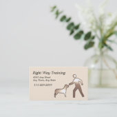 Dog Training Business Card Visitenkarte (Stehend Vorderseite)