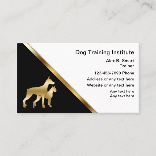 Dog Training Business Cards Visitenkarte (Vorderseite)