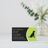 Dog Training Business Cards Visitenkarte (Stehend Vorderseite)