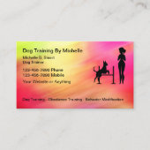 Dog Training farbenfrohe Visitenkarten Visitenkarte (Vorderseite)