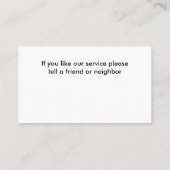 Dog-Training-Klassen Coole Visitenkarten Visitenkarte (Rückseite)