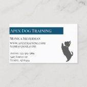 Dog Training Pet Services Sitzen Visitenkarte (Rückseite)
