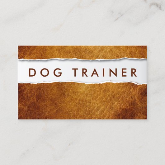 Dog Training Pet Sitter Creative Ripped Paper  Visitenkarte (Vorderseite)
