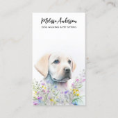 Dog Training Pet Sitter Niedliche Welpe Labrador Visitenkarte (Vorderseite)