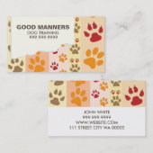Dog Training Pet Sitting Walker Business Card Visitenkarte (Vorne/Hinten)