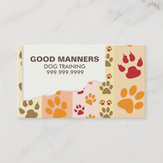 Dog Training Pet Sitting Walker Business Card Visitenkarte (Vorderseite)