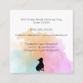 Dog Training Quadratische Visitenkarte (Rückseite)