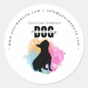 Dog Training Runder Aufkleber