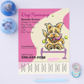Dog Training Trainer Active Terrier Ad Tee Sheet Flyer (Einzeln)
