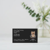 Dog Training Trendy Business Cards Visitenkarte (Stehend Vorderseite)