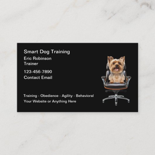 Dog Training Trendy Business Cards Visitenkarte (Vorderseite)