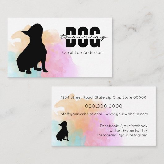 Dog Training Visitenkarte (Vorne/Hinten)