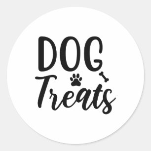 Dog Treats Runder Aufkleber