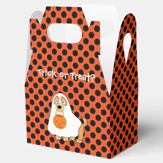 Dog Trick oder Treat Gable Favor Box Geschenkschachtel (Geöffnet)