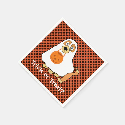 Dog Trick oder Tree Cocktail Papier Napkins Serviette (Ecke)