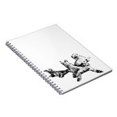 Dog Trio Notebook – Black & White Ink Cover Notizblock (Rechte Seite)