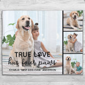 DOG True LOVE Personalisierter Hund Lover 4 Bild Fleecedecke