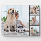 DOG True LOVE Personalisierter Hund Lover 4 Bild Fotoplatte (Vorderseite)