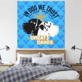 Dog Trust Triptychon Leinwanddruck (Insitu (Schlafzimmer))