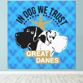 Dog Trust Triptychon Leinwanddruck (Insitu (Holzboden))