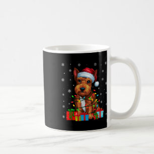 Dog Ugly Xmas Light Weihnachtsmannmütze Scottish T Kaffeetasse