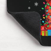 Dog Ugly Xmas Lights Weihnachtsmannmütze Irish Set Mousepad (Ecke)
