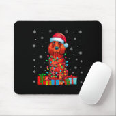 Dog Ugly Xmas Lights Weihnachtsmannmütze Irish Set Mousepad (Mit Mouse)