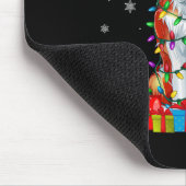 Dog Ugly Xmas Lights Weihnachtsmannmütze Saint Ber Mousepad (Ecke)