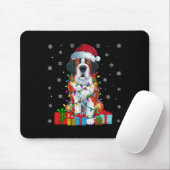 Dog Ugly Xmas Lights Weihnachtsmannmütze Saint Ber Mousepad (Mit Mouse)